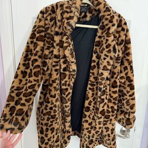 Women’s Leopard Teddy Jacket